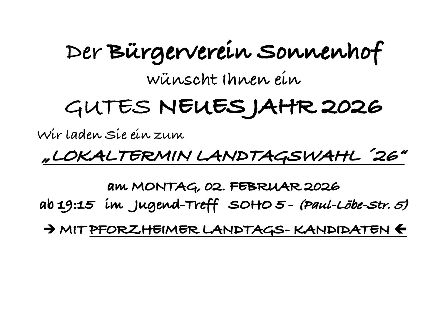 Lokaltermin Landtagswahl